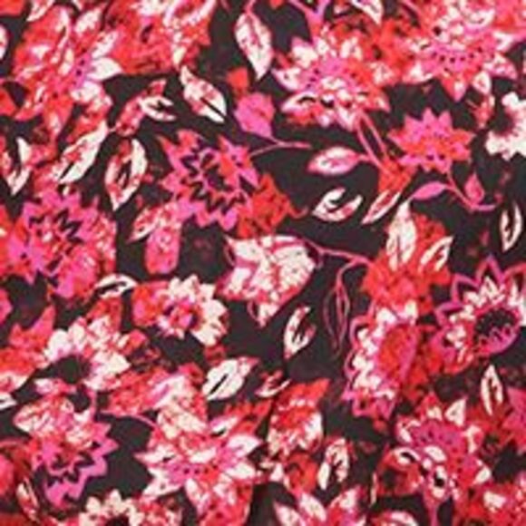 VINCE CAMUTO Womens Pink Smocked Floral Blouson Sleeve V Neck Peplum Top XXS - Picture 4 of 4